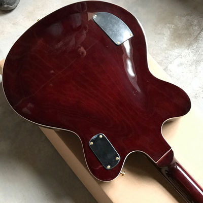 Guitarra eléctrica de doble superficie convexa personalizada Big Tremolo en vino rojo proveedor