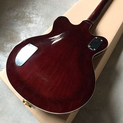 Guitarra eléctrica de doble superficie convexa personalizada Big Tremolo en vino rojo proveedor