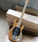 Custom 5 cuerdas bajo eléctrico de madera natural color con cuerpo de arce Fretboard proveedor