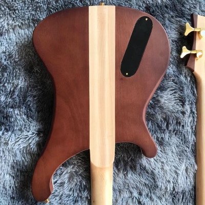 Grand Rickenbacker estilo personalizado 4 cuerdas Cuello a través del cuerpo Bajo eléctrico Guitarra esculpida Top Fábrica de instrumentos musicales proveedor