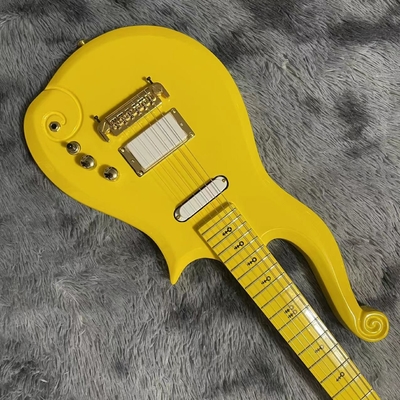 Guitarra eléctrica personalizada de color amarillo proveedor