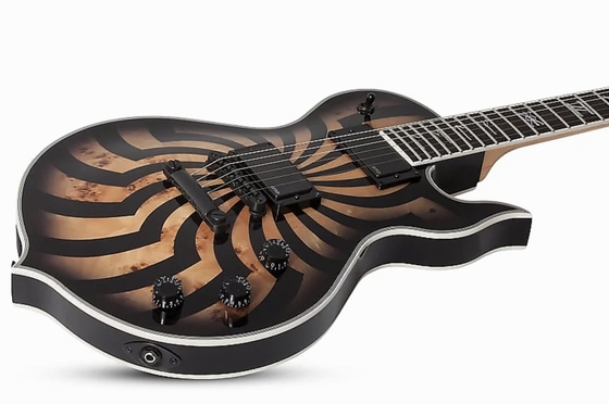 Audio personalizado Wylde Odin Grail Carbón explosión Buzzsaw Guitarra eléctrica Aceptar OEM proveedor