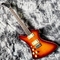 BURN WASH personalizado en forma de guitarra eléctrica zurda Flamed Tiger Maple Veneer Color puede ser personalizado proveedor