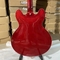 Modelo de guitarra eléctrica jazz de estilo semi hueco personalizado ES 335 en color rojo transparente proveedor