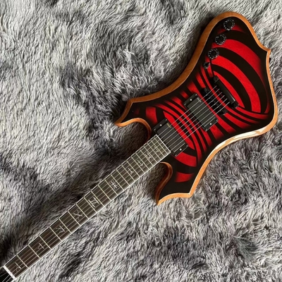 Grand Wylde Audio Nomad Guitarra eléctrica personalizada, Revestimiento de arce, tablero de ébano, Redrum Vortex proveedor