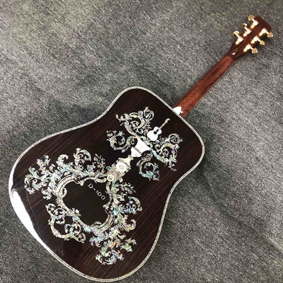 Personalizado AAAAA D100AA hecha a mano de madera sólida Vintage D Dreadnought D100A Guitarra acústica de lujo proveedor