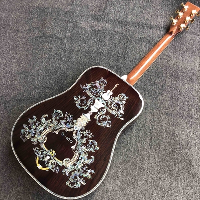 Personalizado AAAAA D100AA hecha a mano de madera sólida Vintage D Dreadnought D100A Guitarra acústica de lujo proveedor